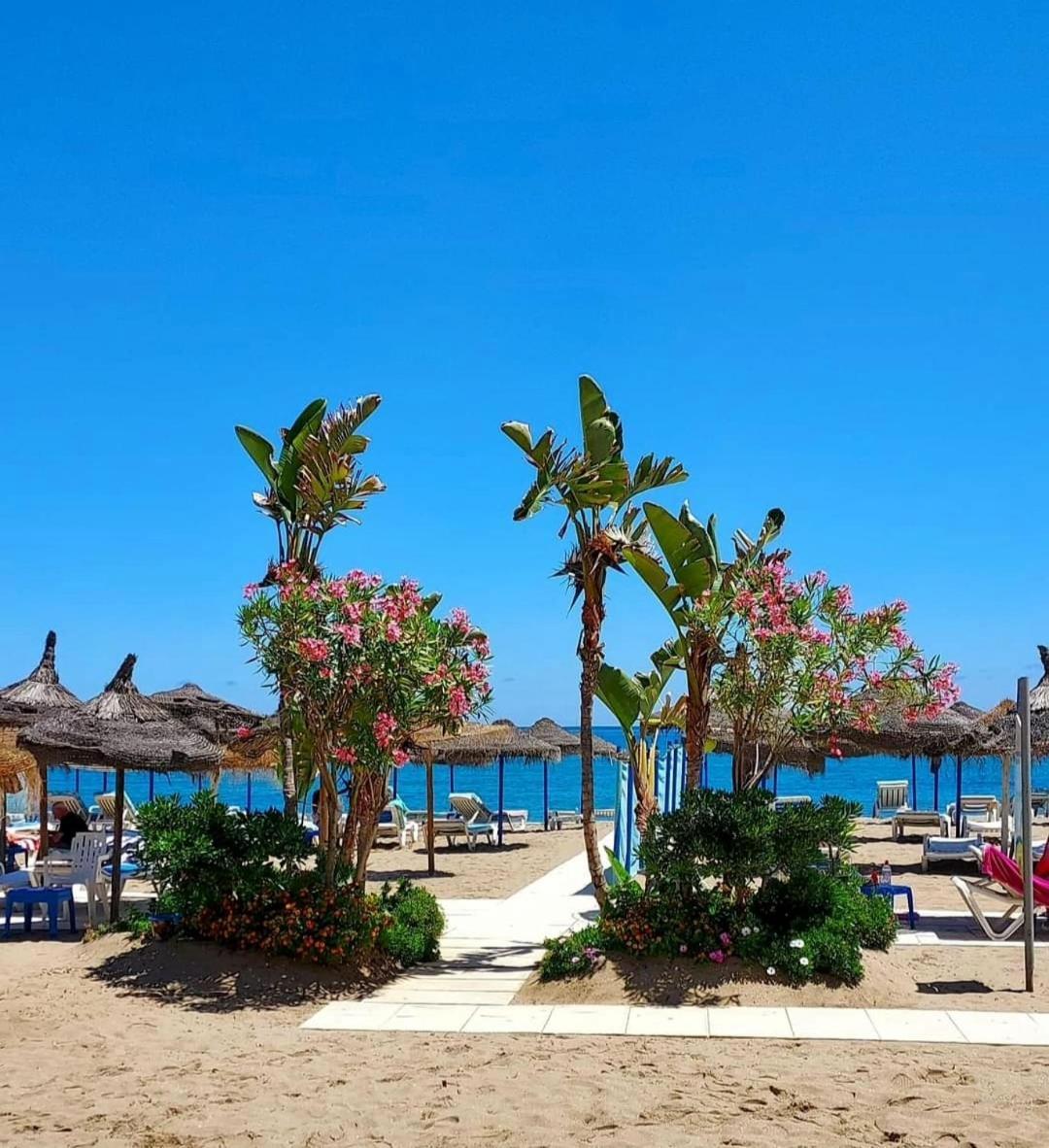 מיחאס Luxury Beachfront Apartment With Pool, Sauna, Fitness And Gym In Province Malaga, Andalusia מראה חיצוני תמונה